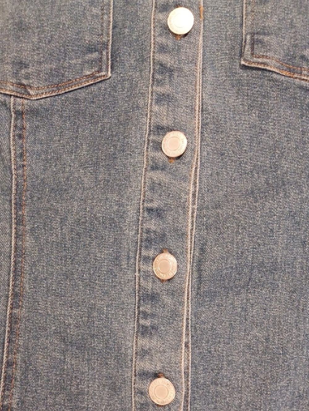 Sleeveless Button-Front Denim Dress - Blue Denim Obsessed Project Rebel - Picture 3 of 4